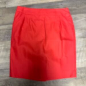 J. Crew Vibrant Red Pencil Skirt